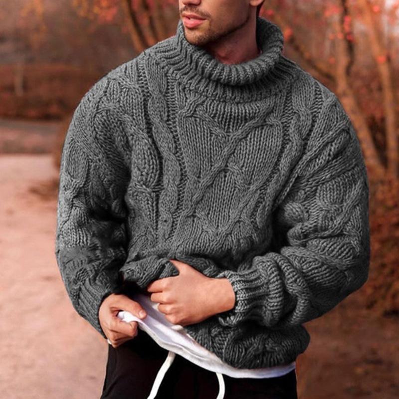 Men's Twisted Turtleneck Men's Sweater