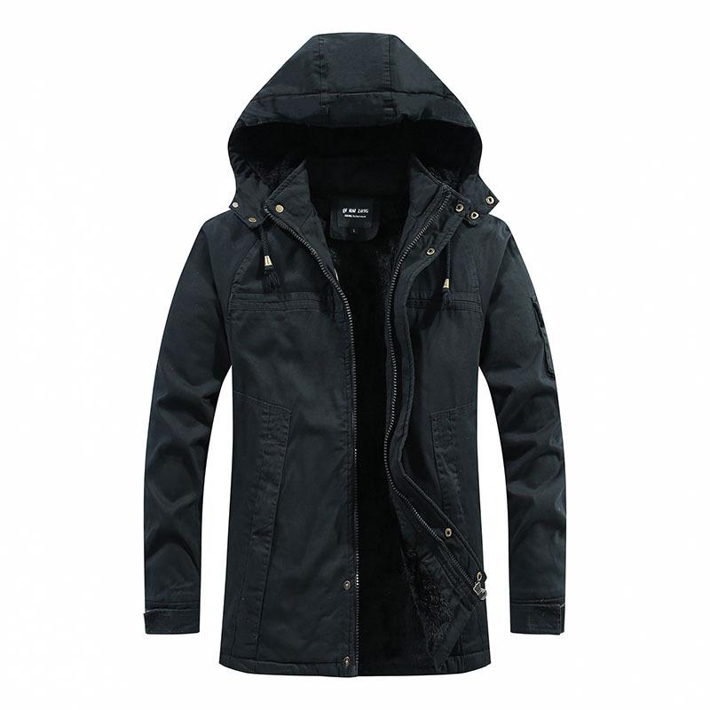 Men's Washed Cotton Padded Jacket Thick Workwear Padded Jacket