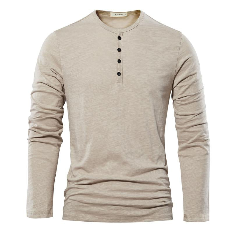 Men's Bamboo Cotton Bottoming Long-sleeved T-shirt