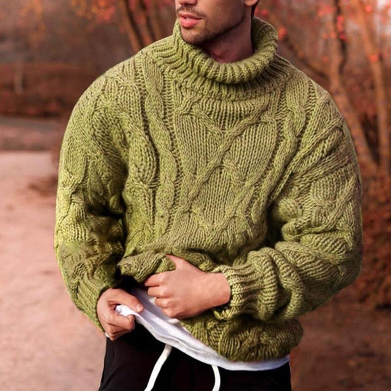 Men's Twisted Turtleneck Men's Sweater