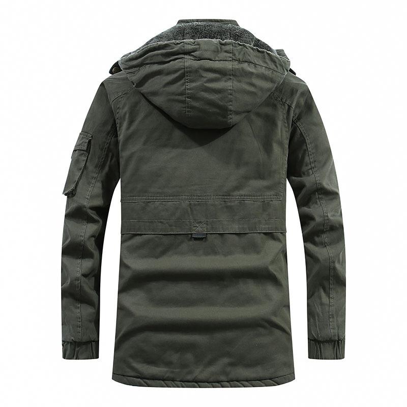 Men's Washed Cotton Padded Jacket Thick Workwear Padded Jacket