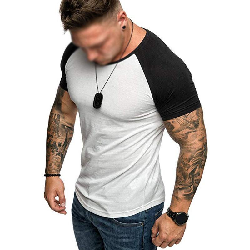 Men's Casual Color Contrasting Raglan Sleeve T-Shirt