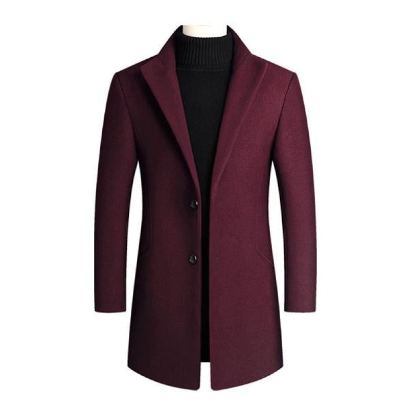 Men's Solid Color Long Lapel Blazer