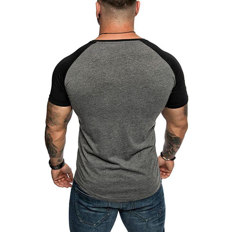 Men's Casual Color Contrasting Raglan Sleeve T-Shirt