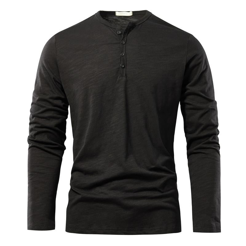 Men's Bamboo Cotton Bottoming Long-sleeved T-shirt