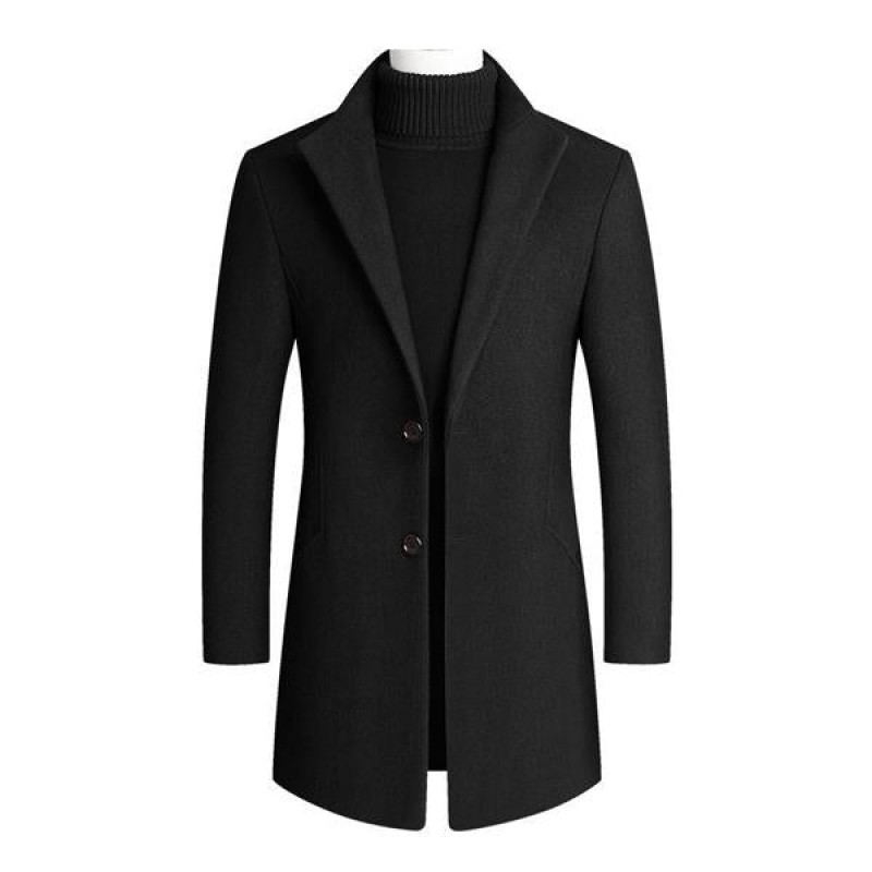 Men's Solid Color Long Lapel Blazer