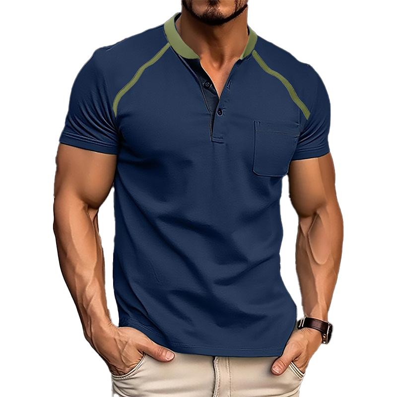 Men's Solid Color Raglan Short Sleeve T-Shirt