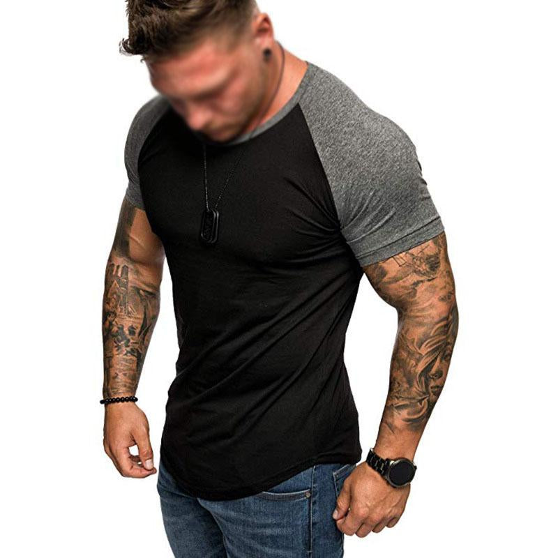 Men's Casual Color Contrasting Raglan Sleeve T-Shirt