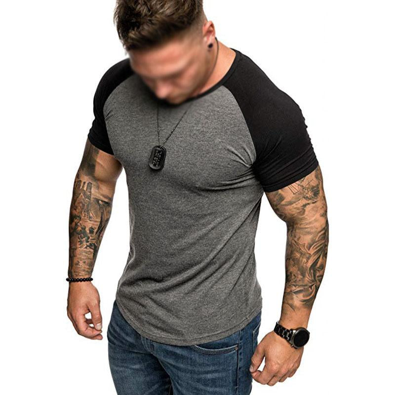 Men's Casual Color Contrasting Raglan Sleeve T-Shirt