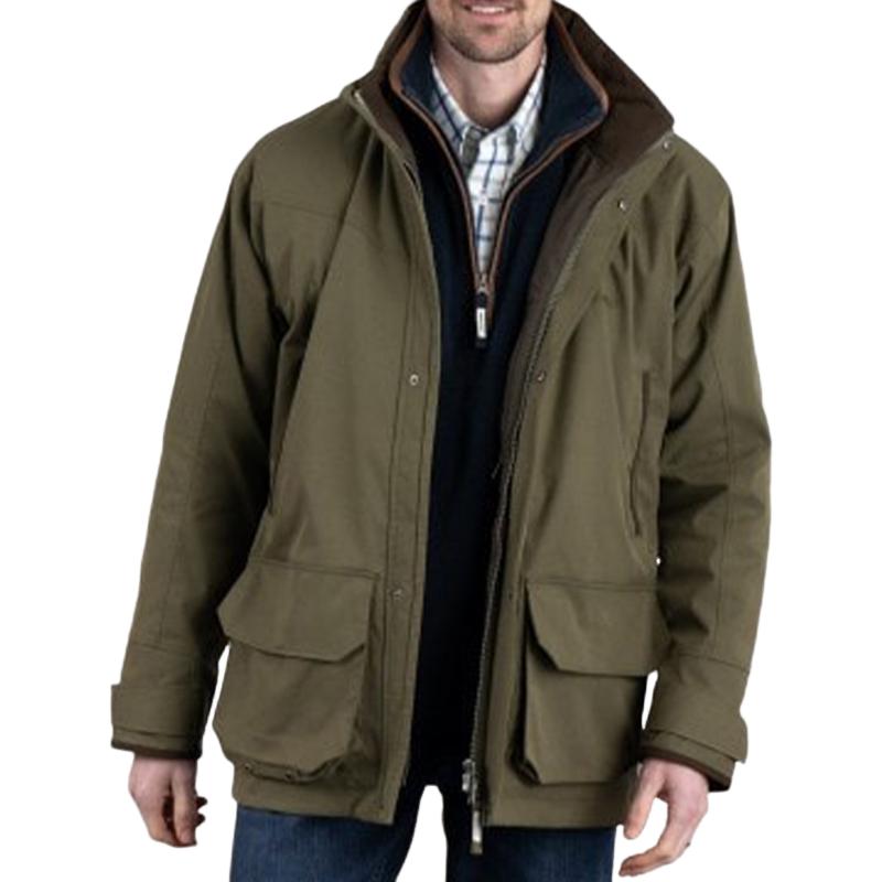 Men's Army Green Stand Collar Coat