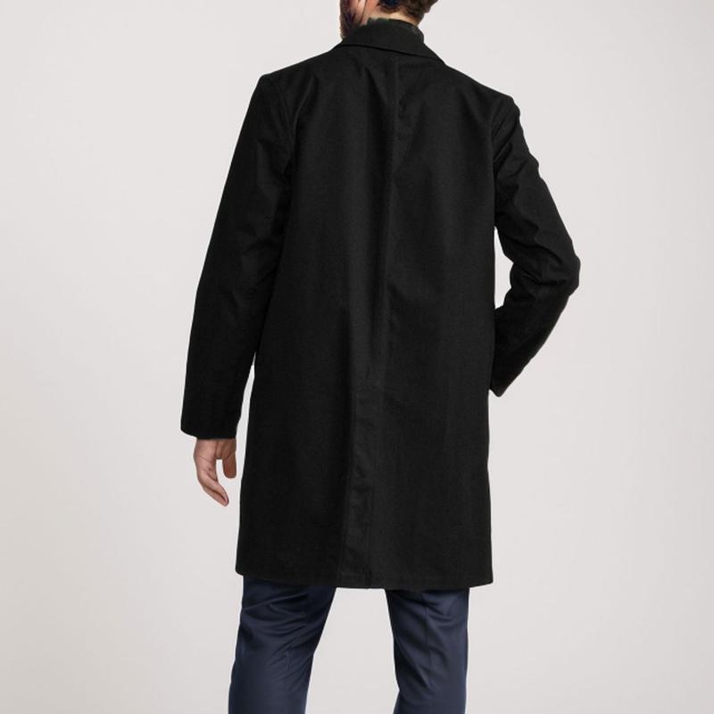 Men's Solid Color Simple Mid-Length Trench Coat